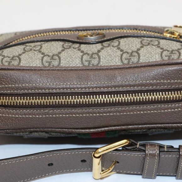 Gucci GG Supreme Monogram Web Small Ophidia Belt Bag 75/30 Dark Brown - Picture 10 of 15
